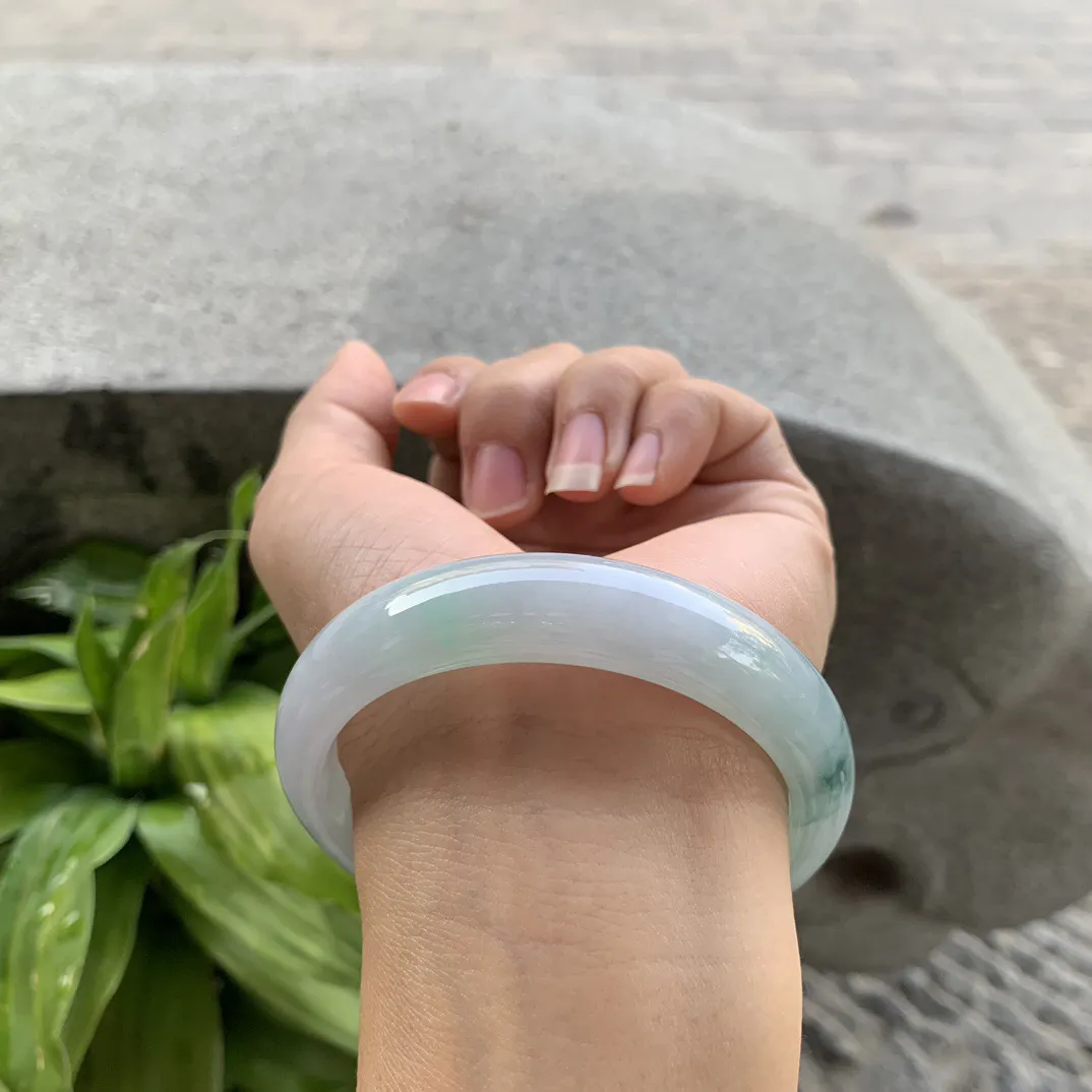 圈口57.8-13.6-7.9 【飘花正圈手镯】正圈57 58可戴