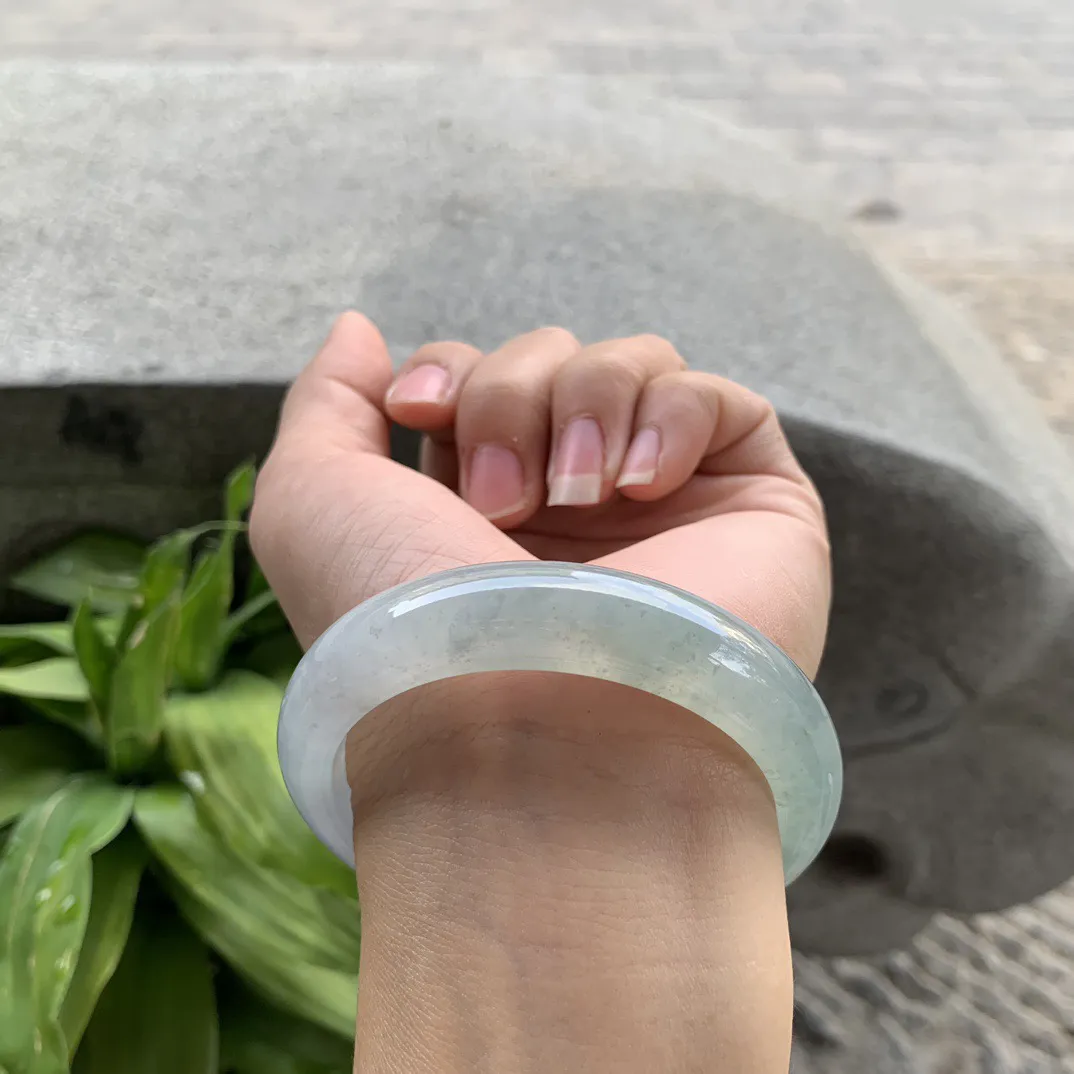 圈口 54.6-12.8-8.2【冰飘花正圈手镯】正圈54 55可戴