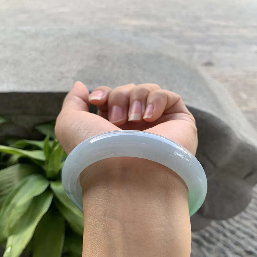 圈口57-12.2-9.4 【果绿正圈手镯】正圈57 58可戴