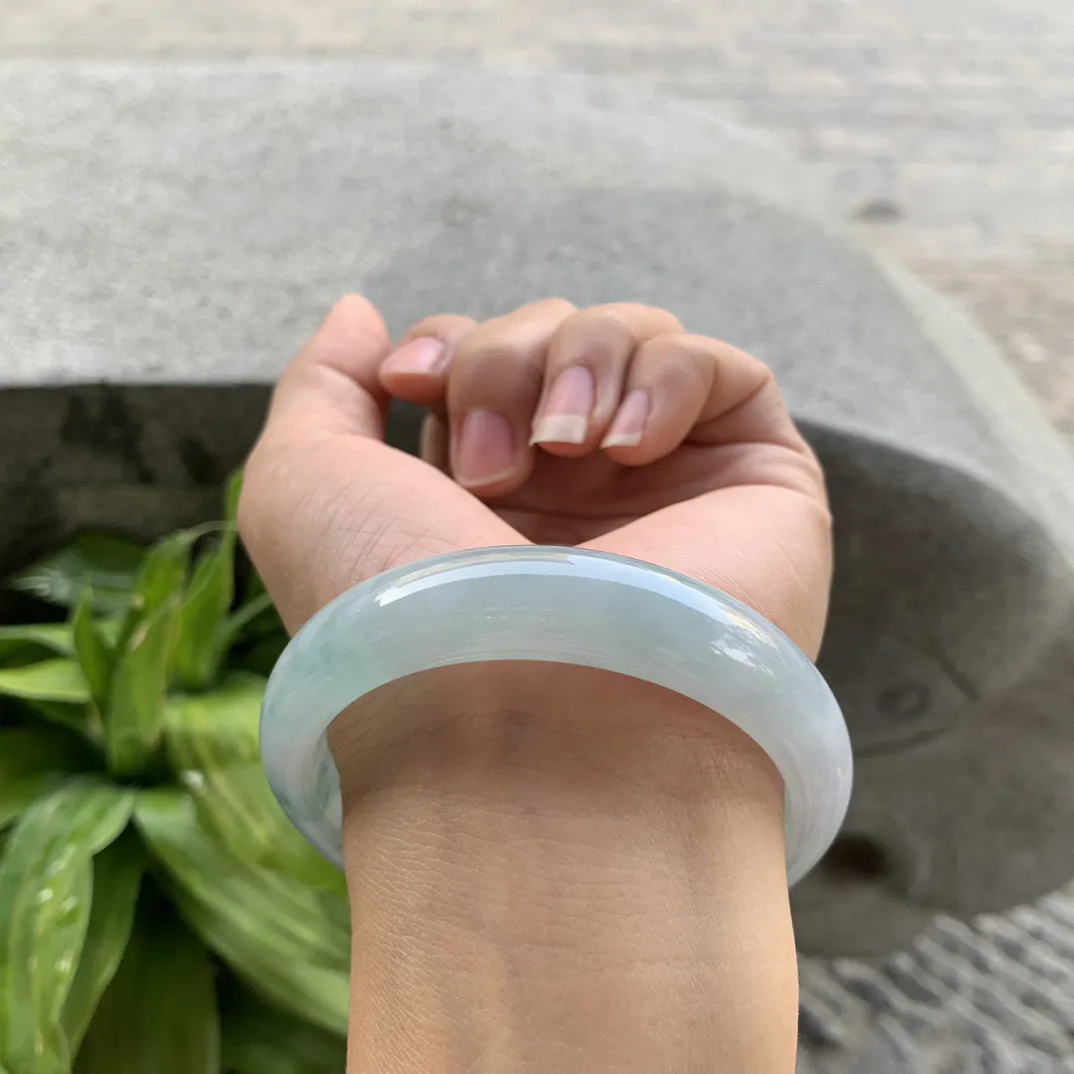 圈口57.8-13.6-7.9 【飘花正圈手镯】正圈57 58可戴