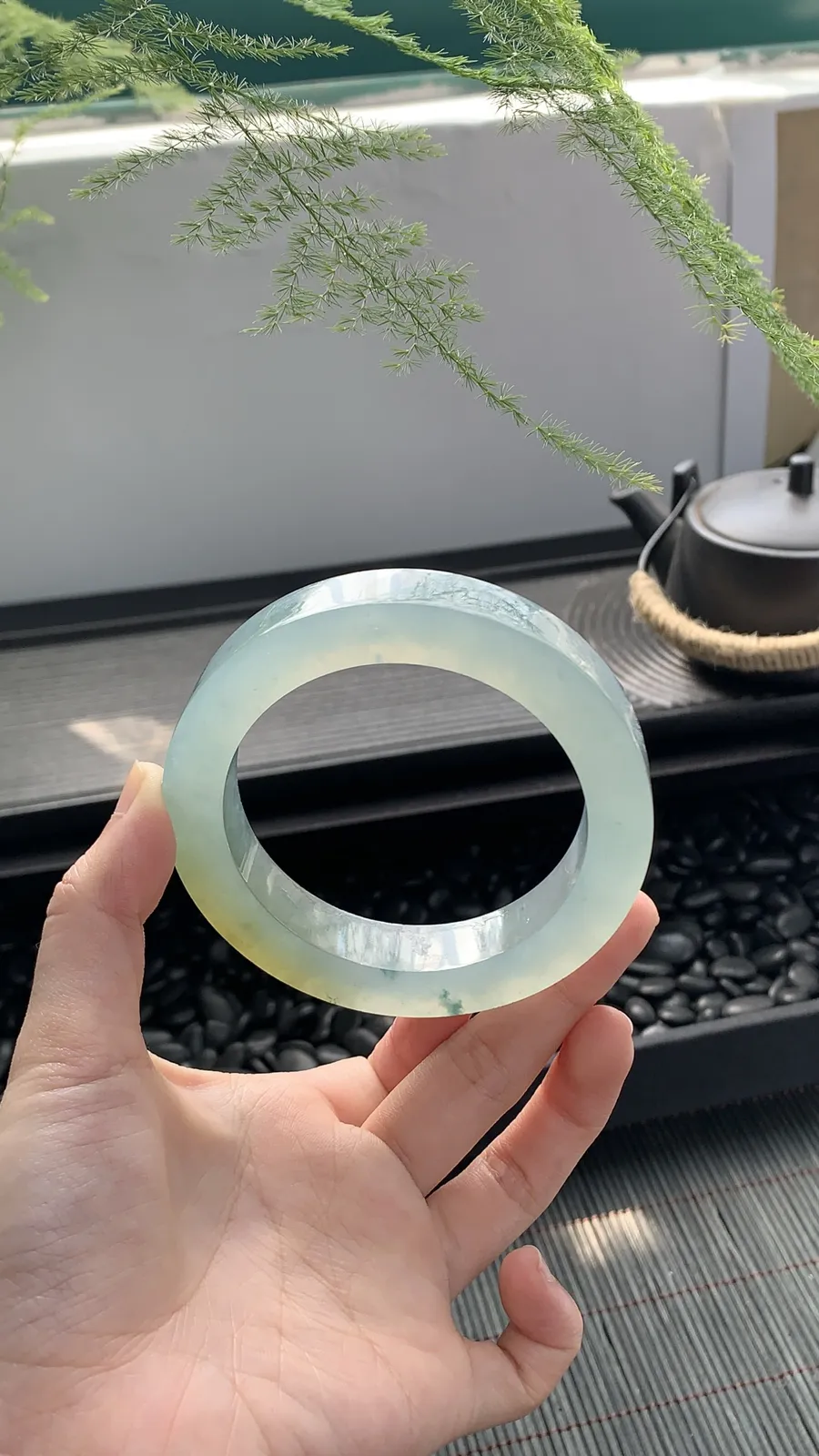 【冰黄飘花镯胚】