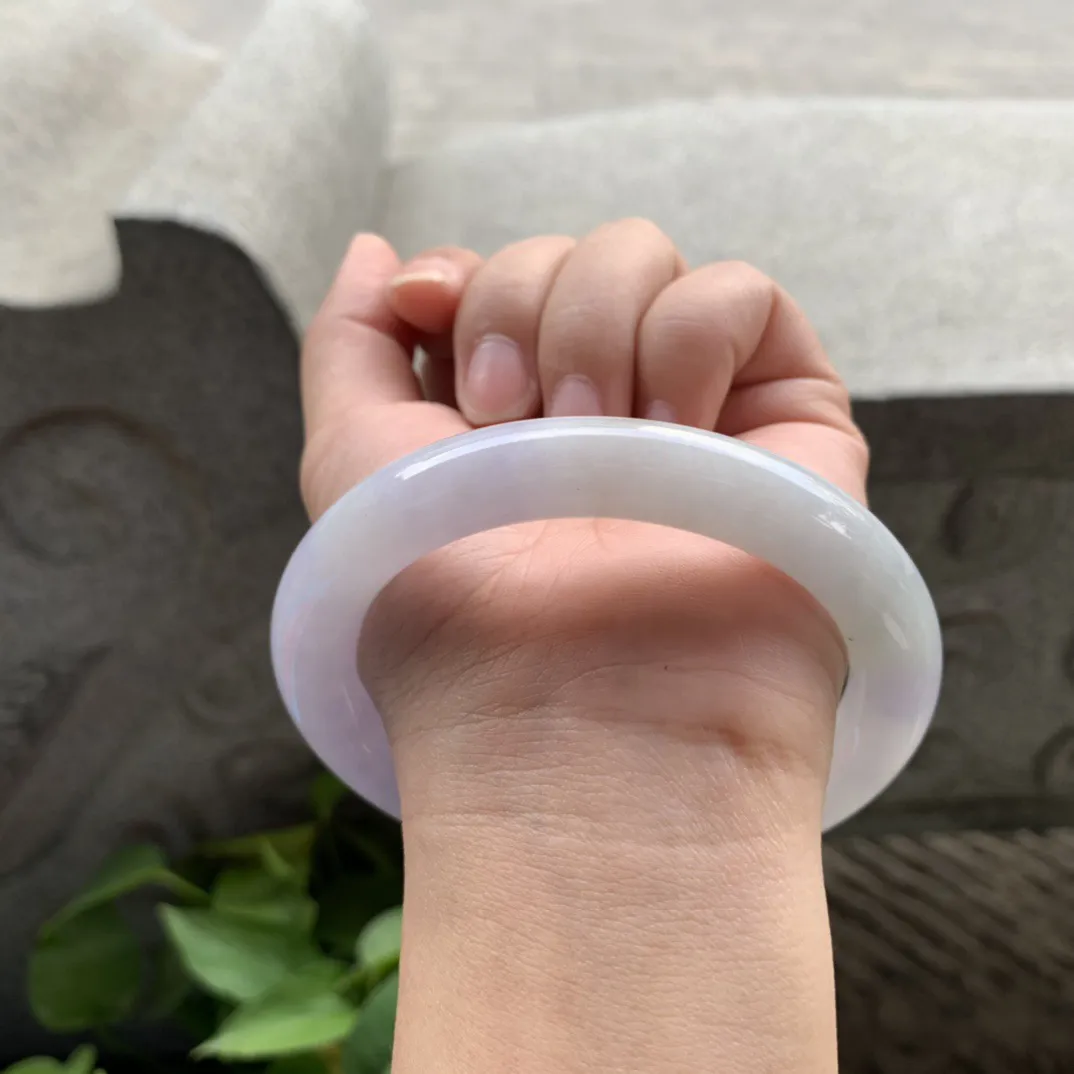 大圈口 62.8-10.6【冰紫圆条手镯】圆条62 63可戴