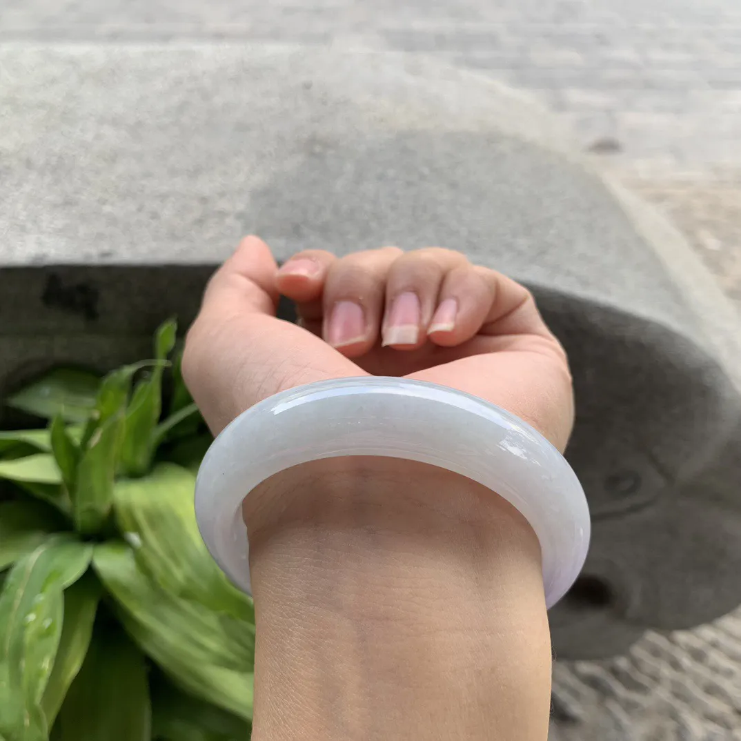 圈口56.3-14-8.8 【冰紫正圈手镯】正圈56 57可戴