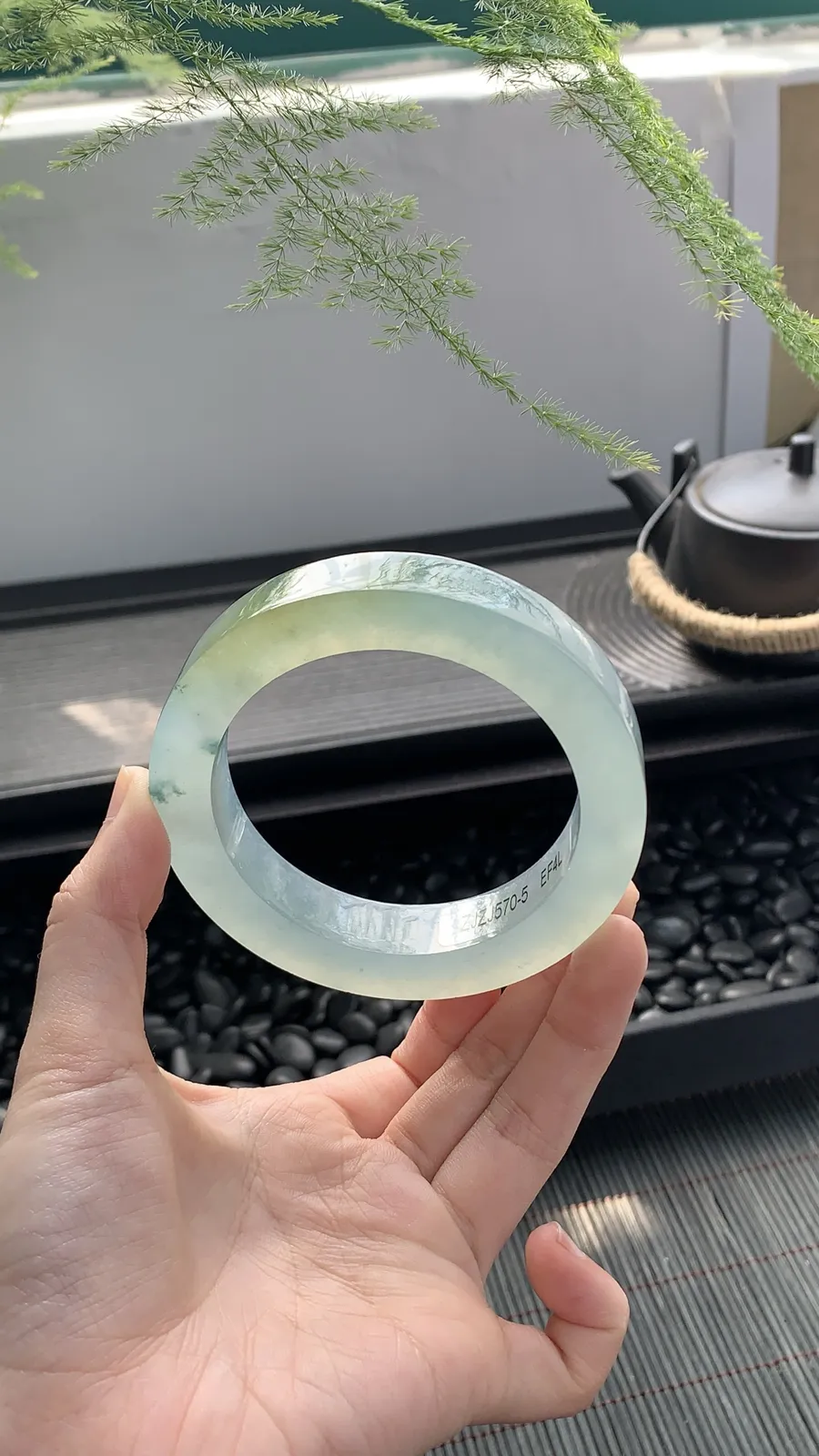 【冰黄飘花镯胚】