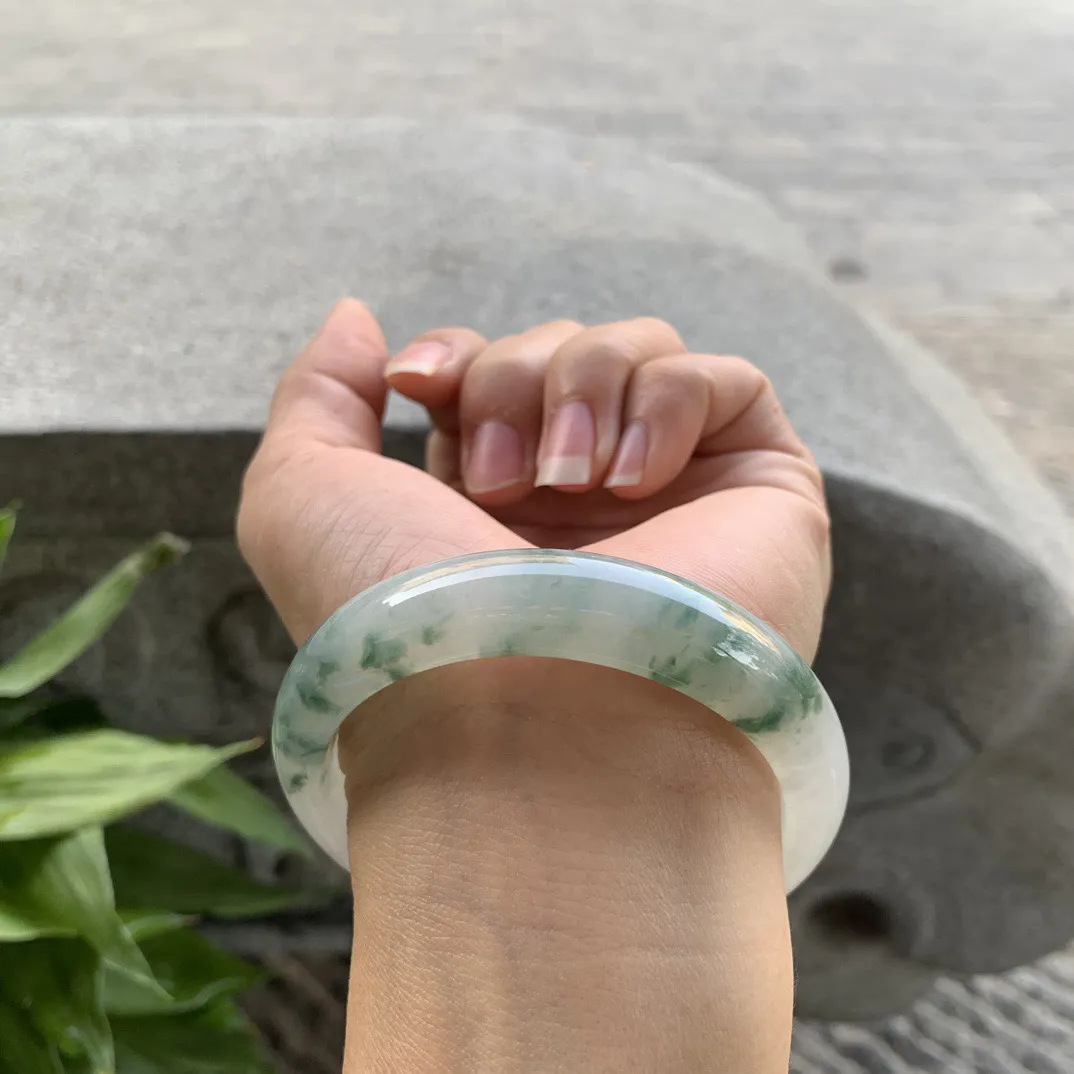 圈口 55.9-13.1-7.8【冰飘花正圈手镯】正圈55 56可戴