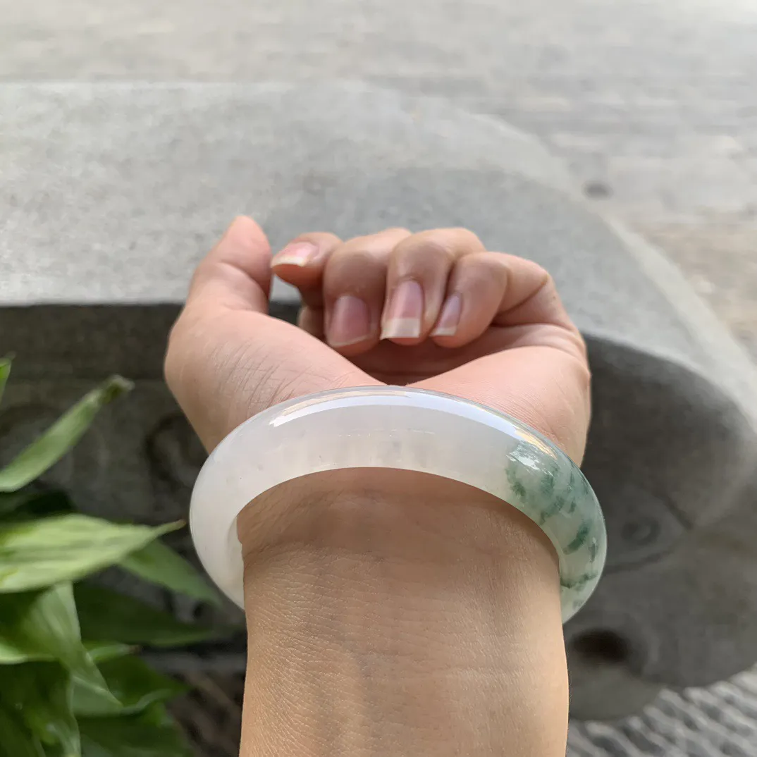 圈口 55.9-13.1-7.8【冰飘花正圈手镯】正圈55 56可戴