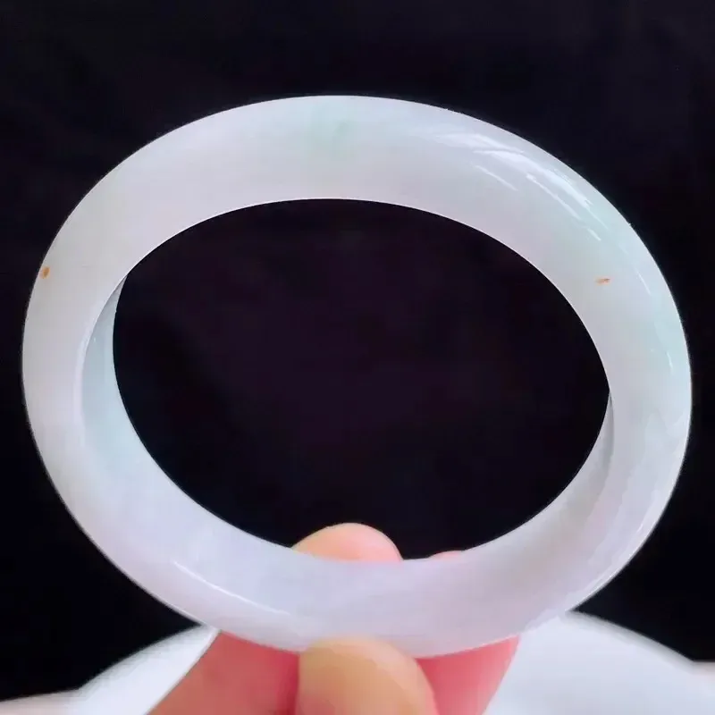 54圈贵妃天然翡翠A货手镯好种水春彩水润手镯48.40g