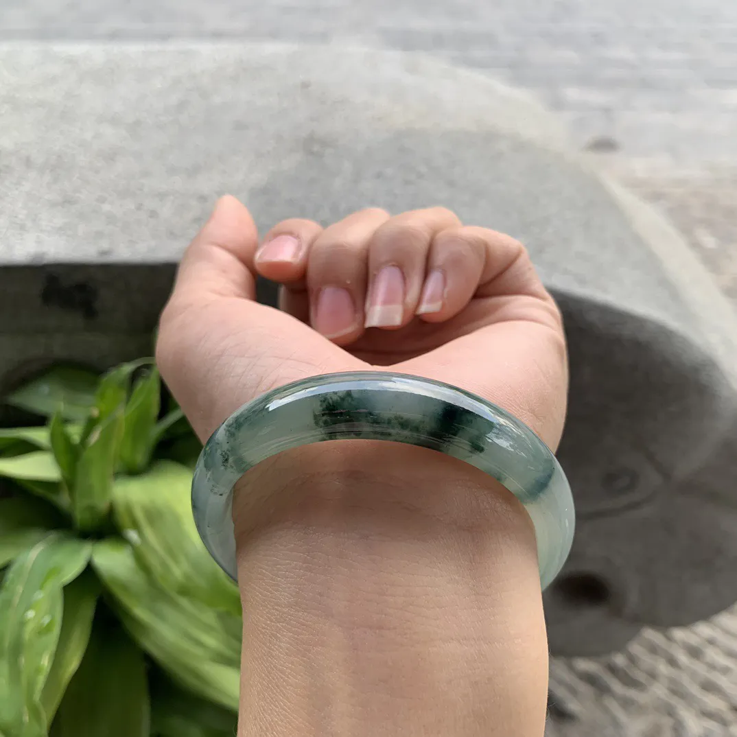 圈口54.5-11.9-7 【冰飘花正圈手镯】正圈54 55可戴