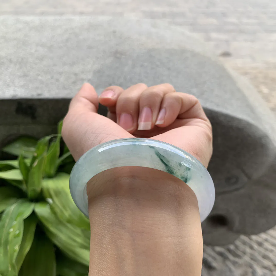 圈口 54.6-12.8-8.2【冰飘花正圈手镯】正圈54 55可戴