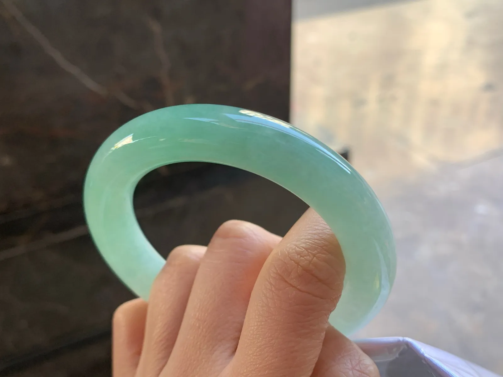 56-12.3

晴绿圆条手镯^_^清新