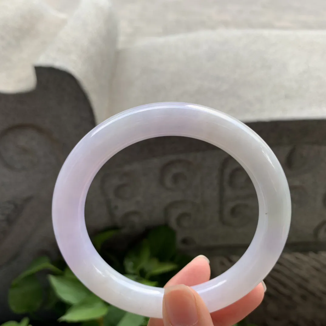 大圈口 62.8-10.6【冰紫圆条手镯】圆条62 63可戴