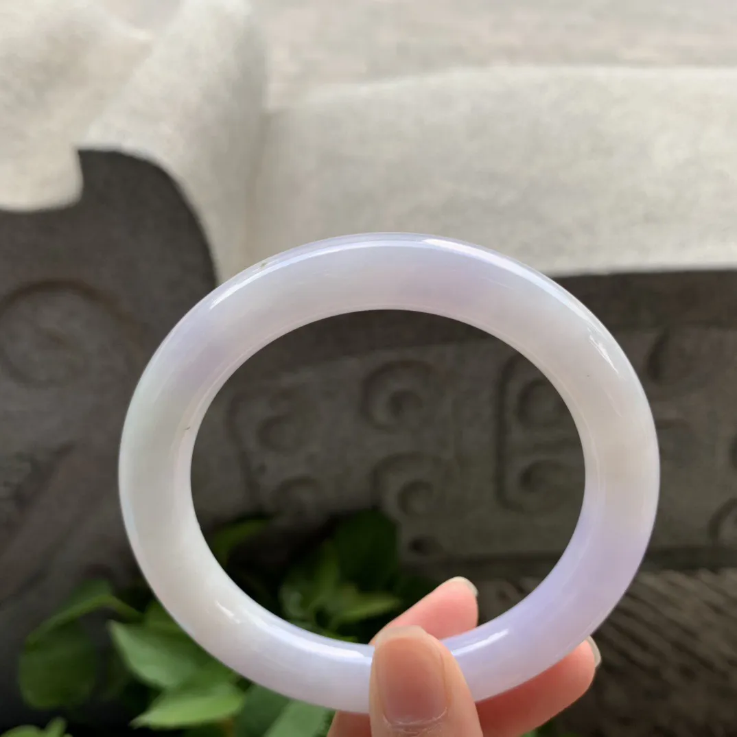 大圈口 62.8-10.6【冰紫圆条手镯】圆条62 63可戴