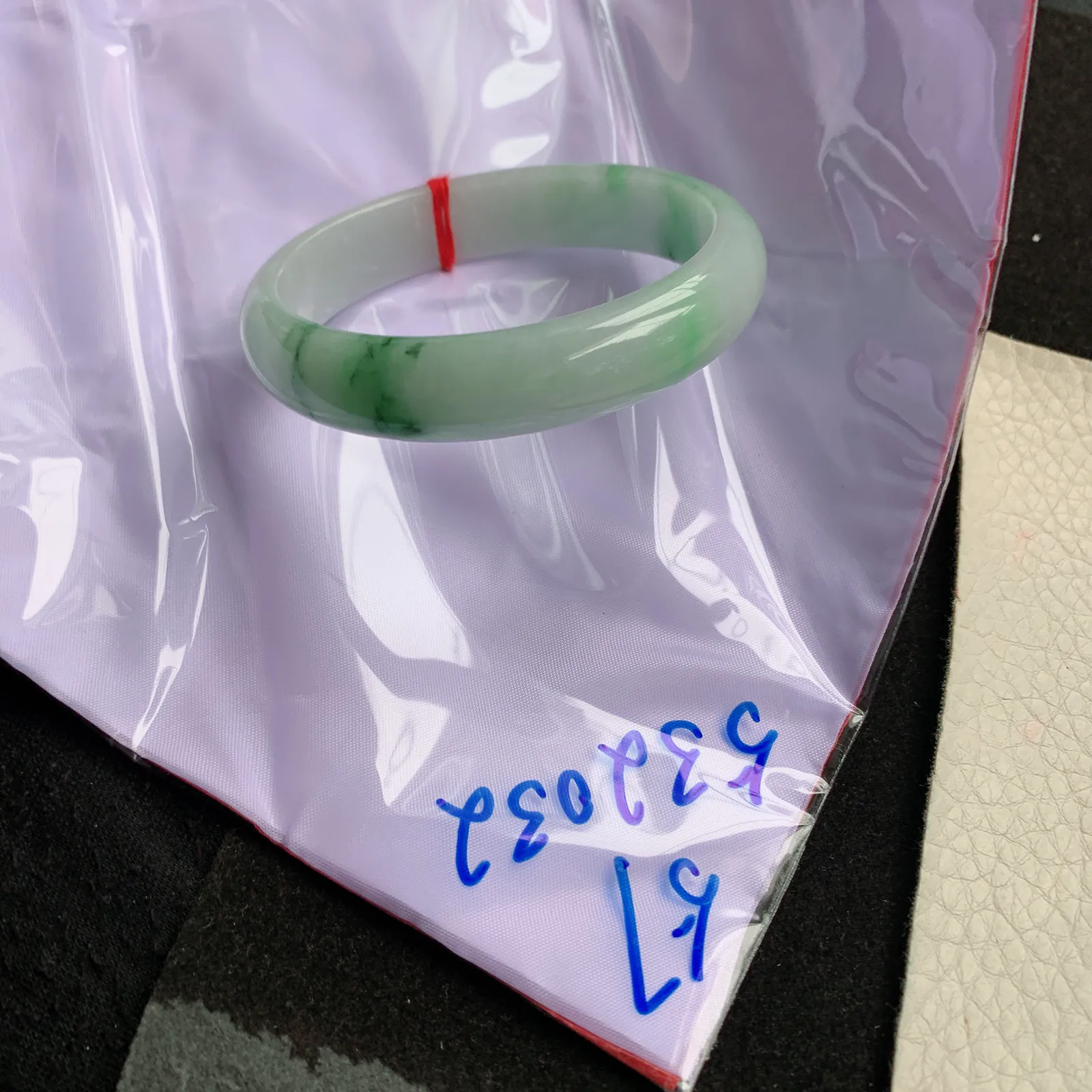 hy实拍57*12.6*7平安镯 缅甸翡翠精美冰飘花宽边玉手镯 玉手环