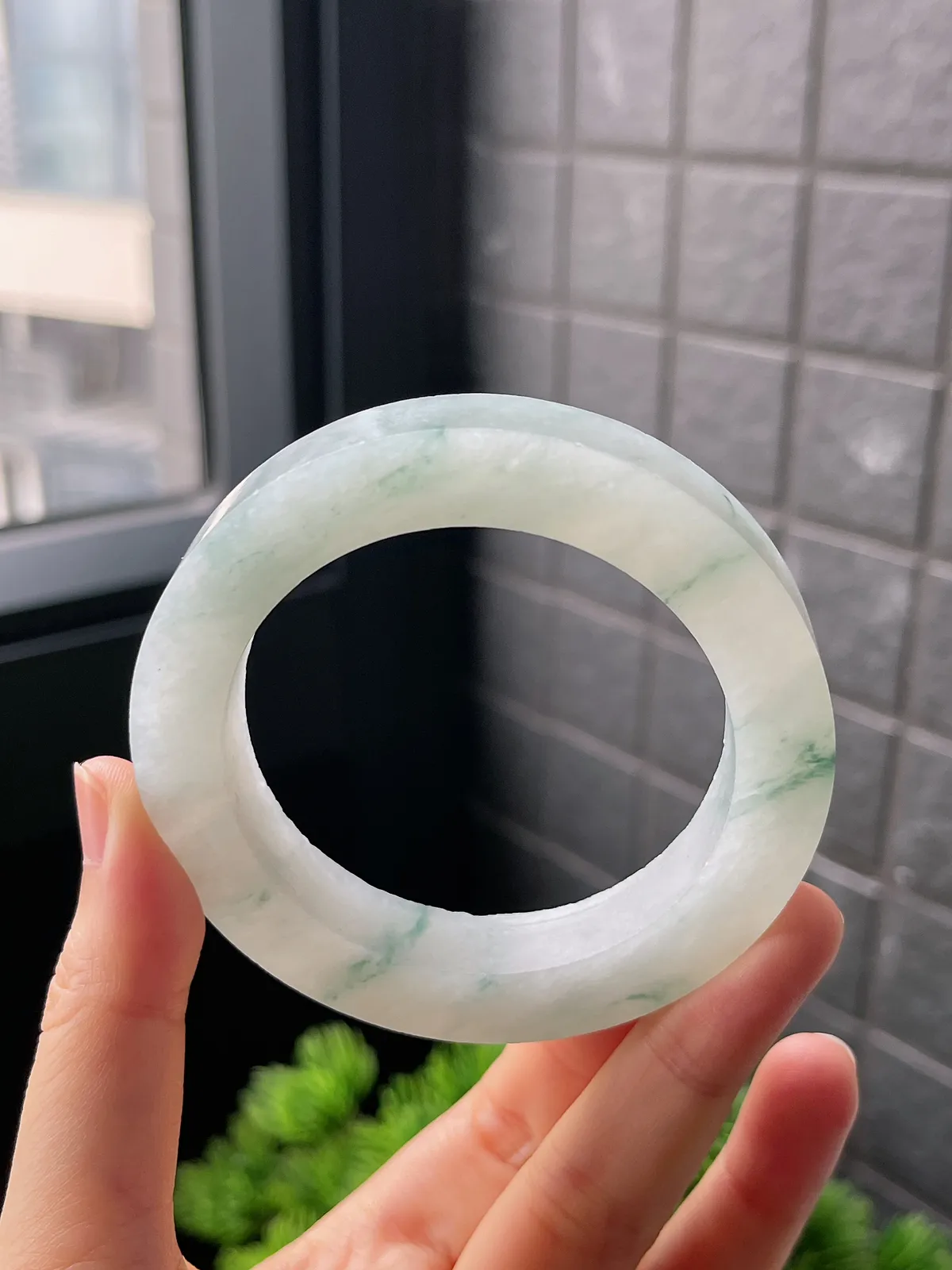 翡翠冰糯种飘花毛坯，⭕️正圈最大做57，最小做53