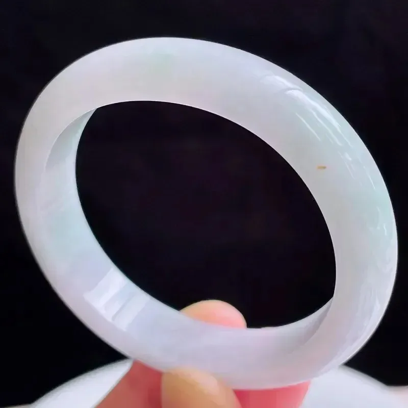 54圈贵妃天然翡翠A货手镯好种水春彩水润手镯48.40g