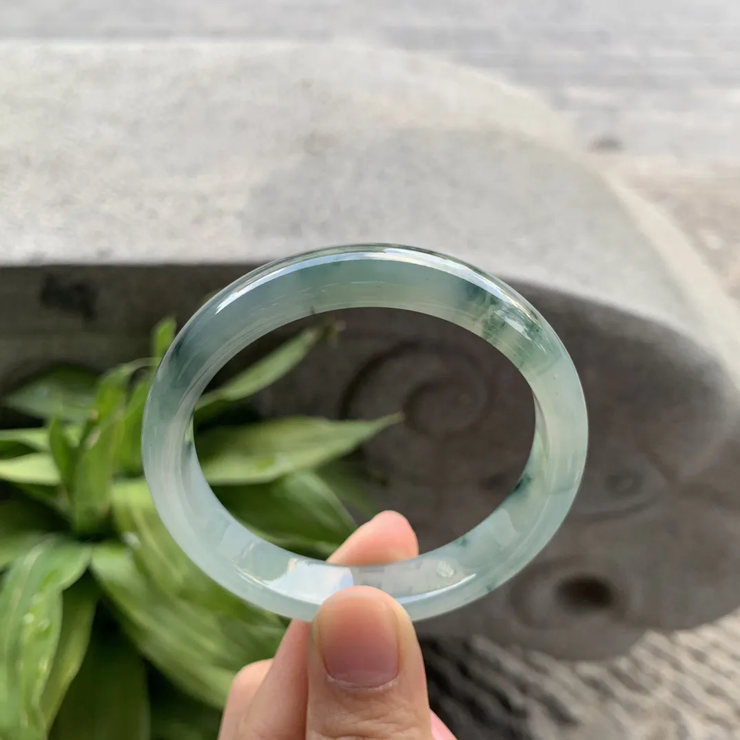 圈口54.5-11.9-7 【冰飘花正圈手镯】正圈54 55可戴