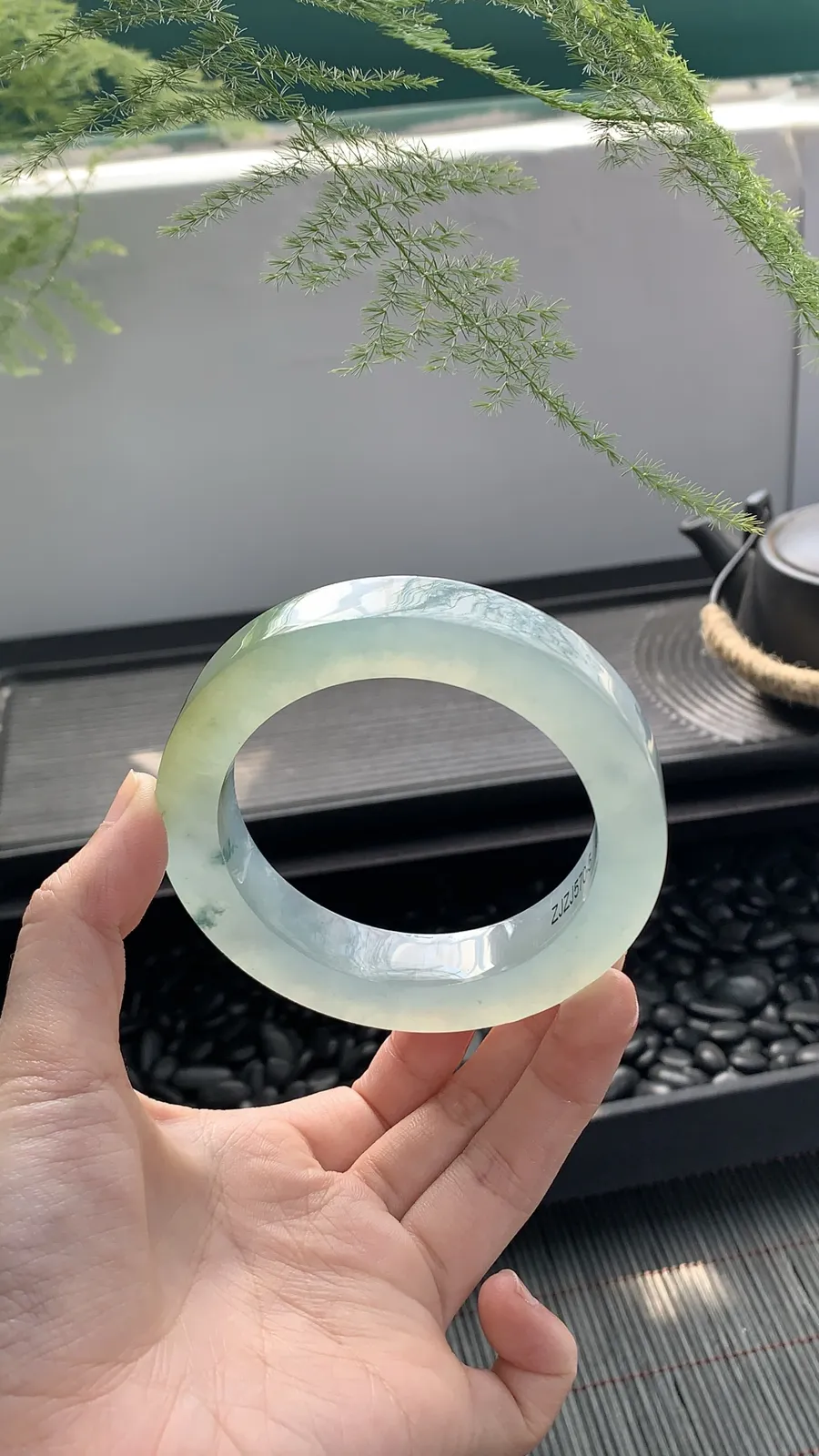 【冰黄飘花镯胚】