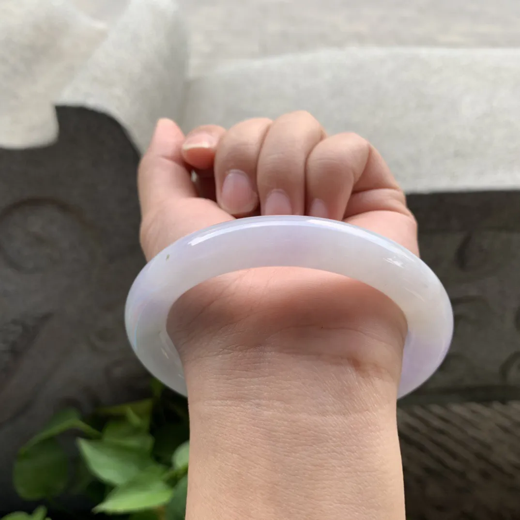 大圈口 62.8-10.6【冰紫圆条手镯】圆条62 63可戴