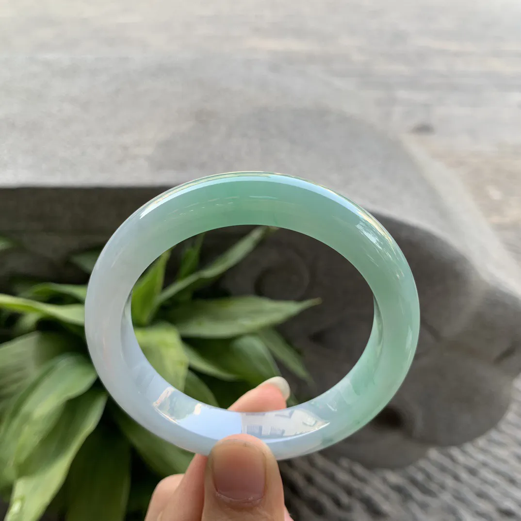 圈口57-12.2-9.4 【果绿正圈手镯】正圈57 58可戴