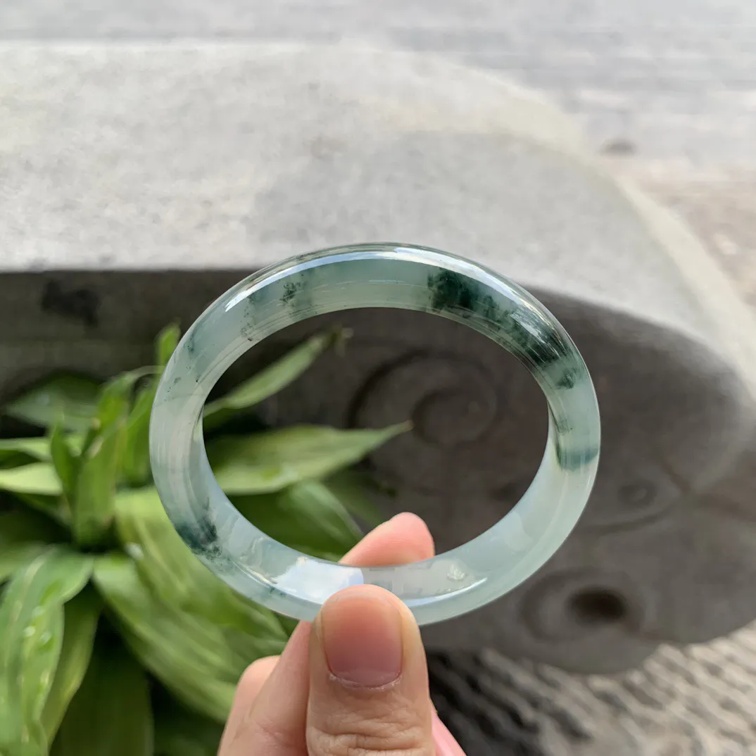 圈口54.5-11.9-7 【冰飘花正圈手镯】正圈54 55可戴