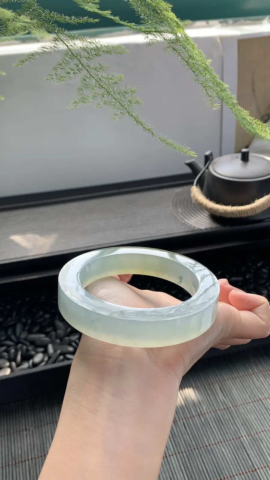 【冰黄飘花镯胚】