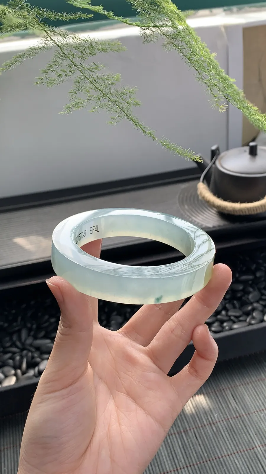 【冰黄飘花镯胚】