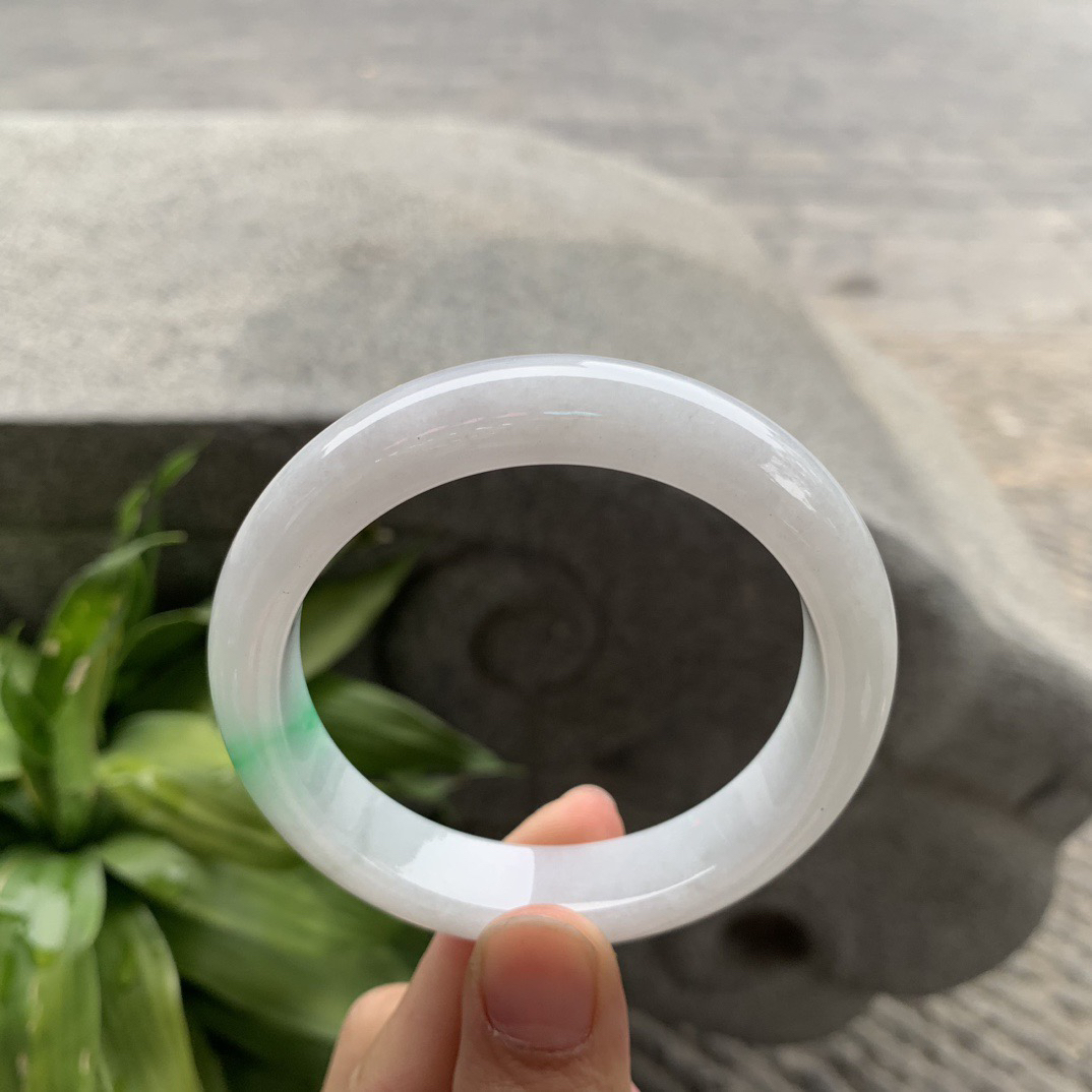 圈口54.7-12.6-8.5 【飘阳绿正圈手镯】正圈54 55可戴