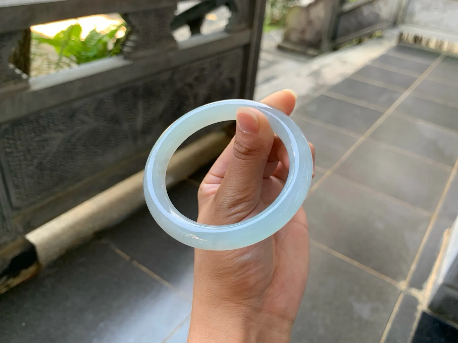 ｜57圈口
冰蓝晴福镯，条粗:10，冰润细腻，性价比贼高，饱满圆润，端庄大气