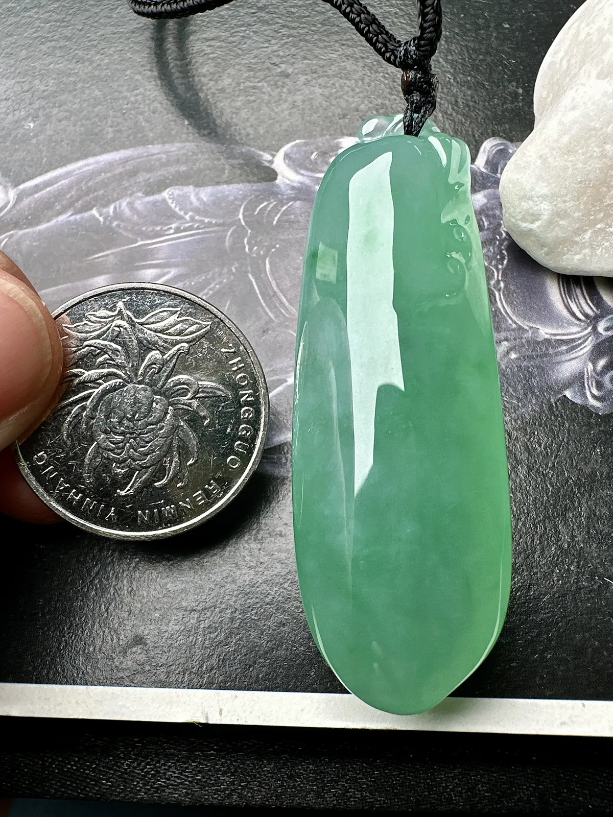 【冰种满绿大福瓜】质地冰润细腻，种老起光，收藏品质