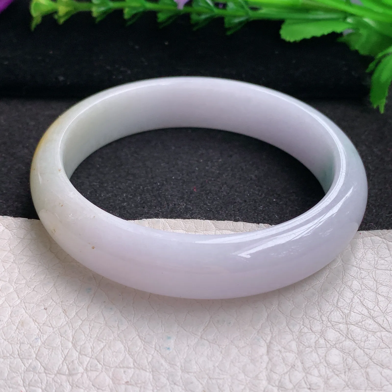 jx大圈口60*13.6*7.4平安镯 缅甸翡翠精美双彩宽边玉手镯 玉手环