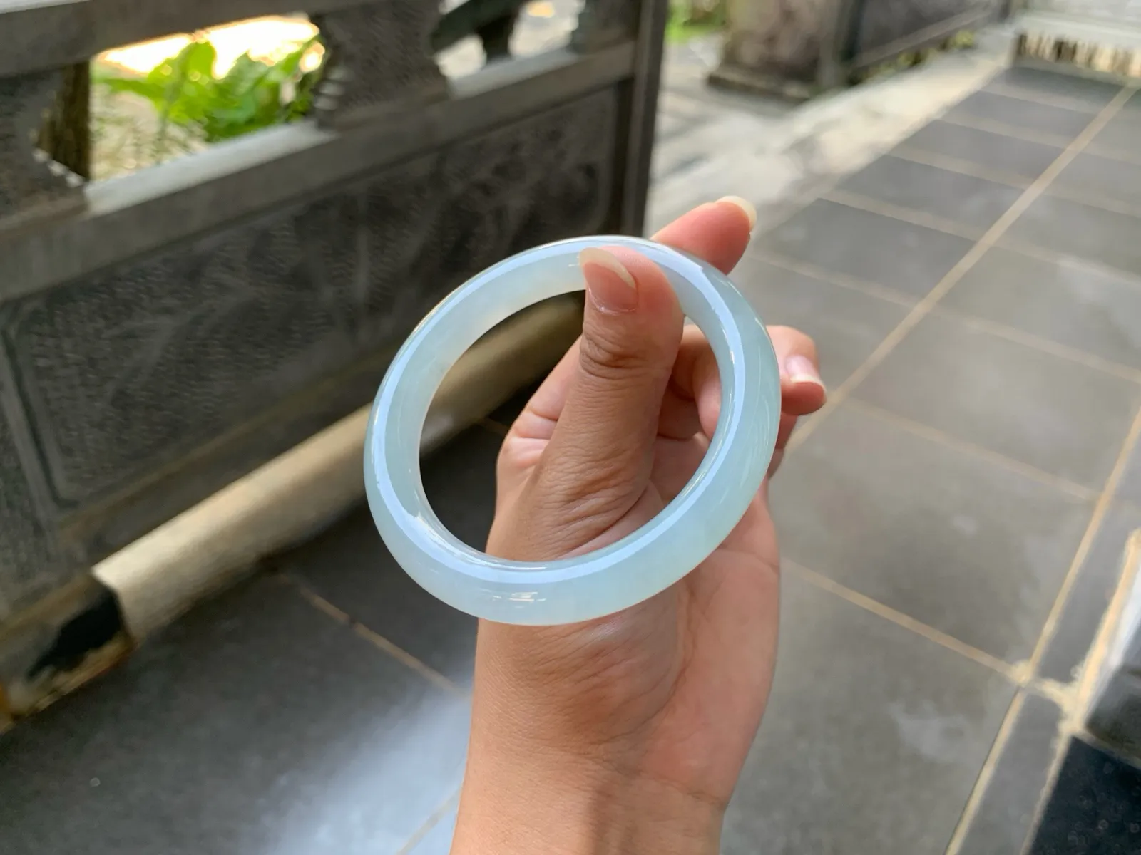 ｜57圈口
冰蓝晴福镯，条粗:10，冰润细腻，性价比贼高，饱满圆润，端庄大气