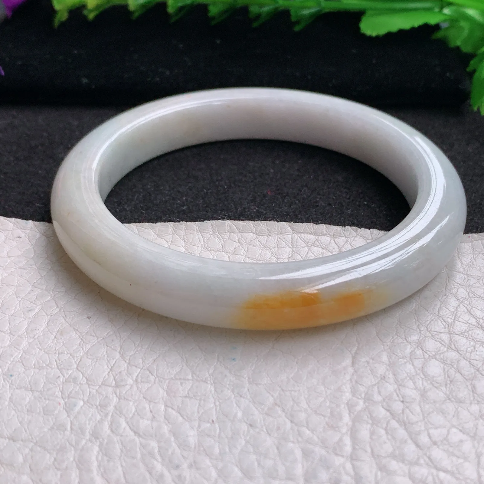 nr实拍58*10.2*9平安镯 缅甸翡翠精美双采宽边玉手镯 玉手环