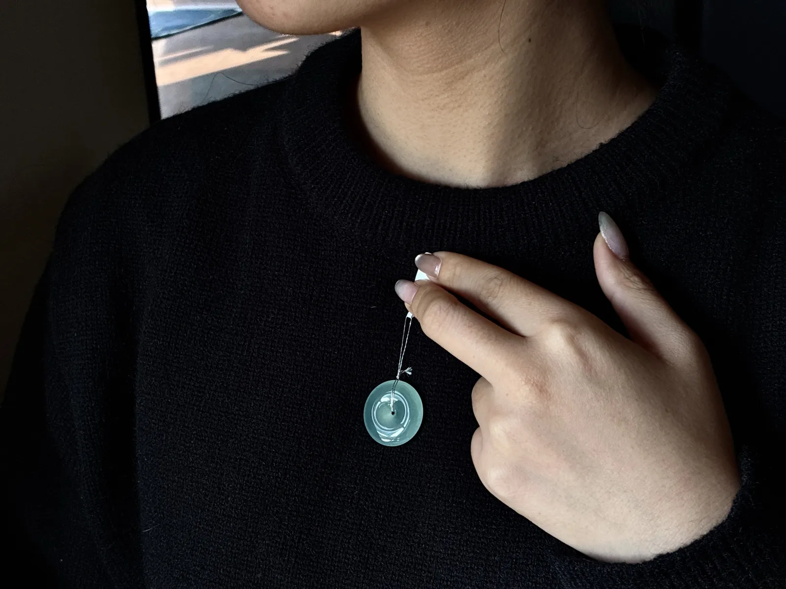 高冰玻璃种平安扣吊坠，缅料  完美 性价比高  尺寸26.2-5.8