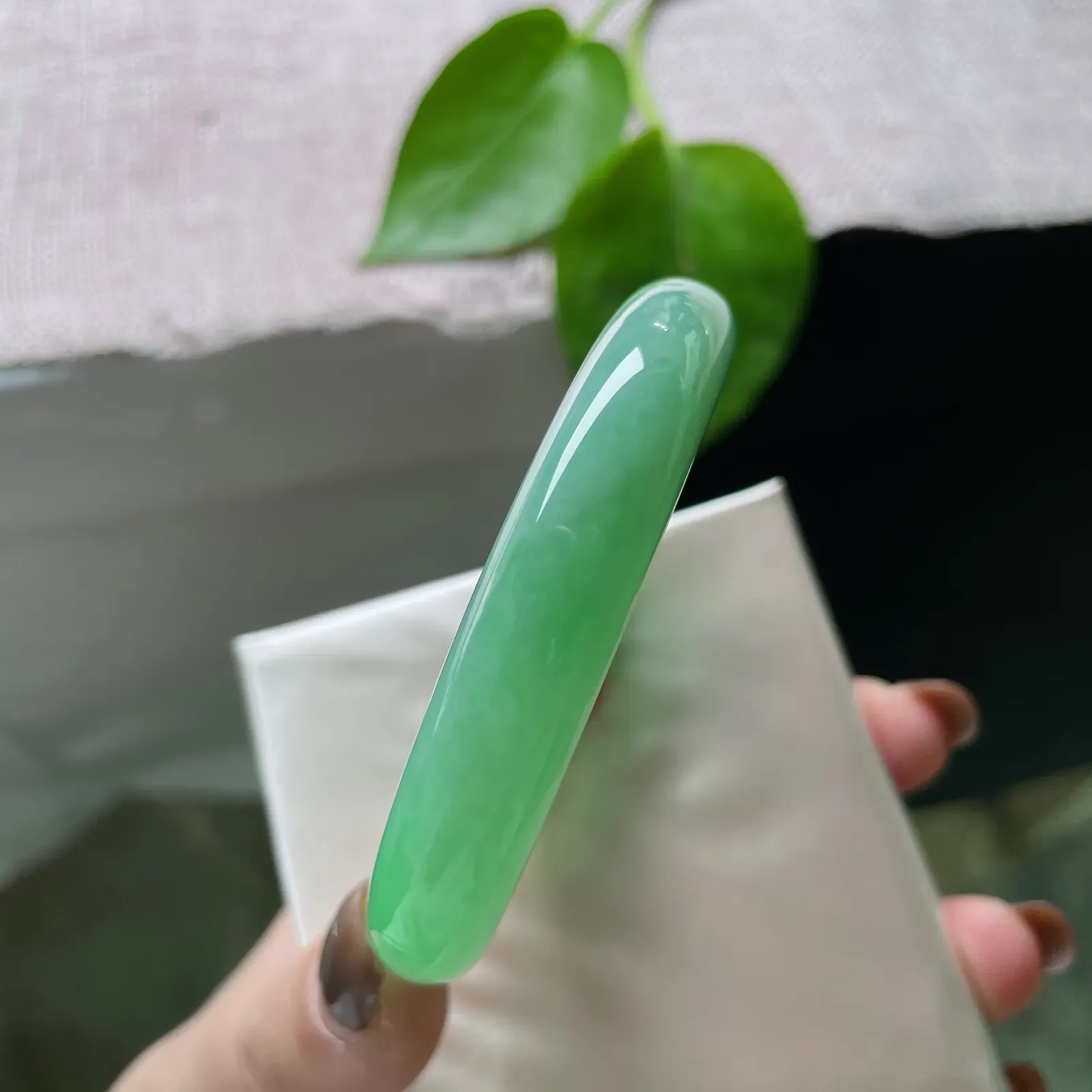 53.1/11.5/9.2绿底正圈，水润细腻，翠色伊人，郁郁葱葱，生机勃勃～