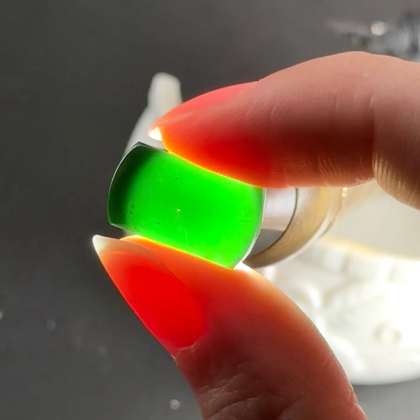 精品墨翠马鞍界面 种好色正 黑度极好 打灯通透 油性十足 尺寸16.8