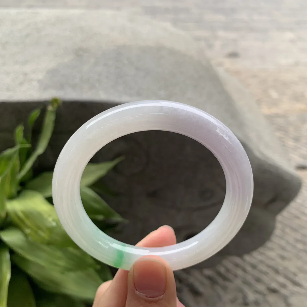 小圈口53.8-9.8 【飘阳绿圆条手镯】圆条53 54可戴