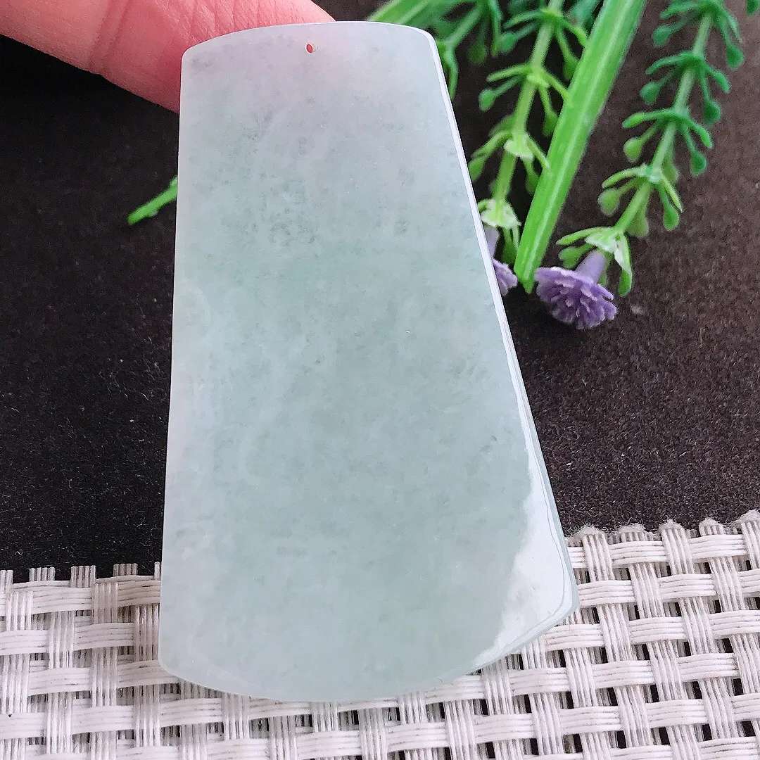 实拍A货翡翠62.8/40/4.5老坑秀气冰润大日如来佛祖吊坠翡翠玉牌挂件