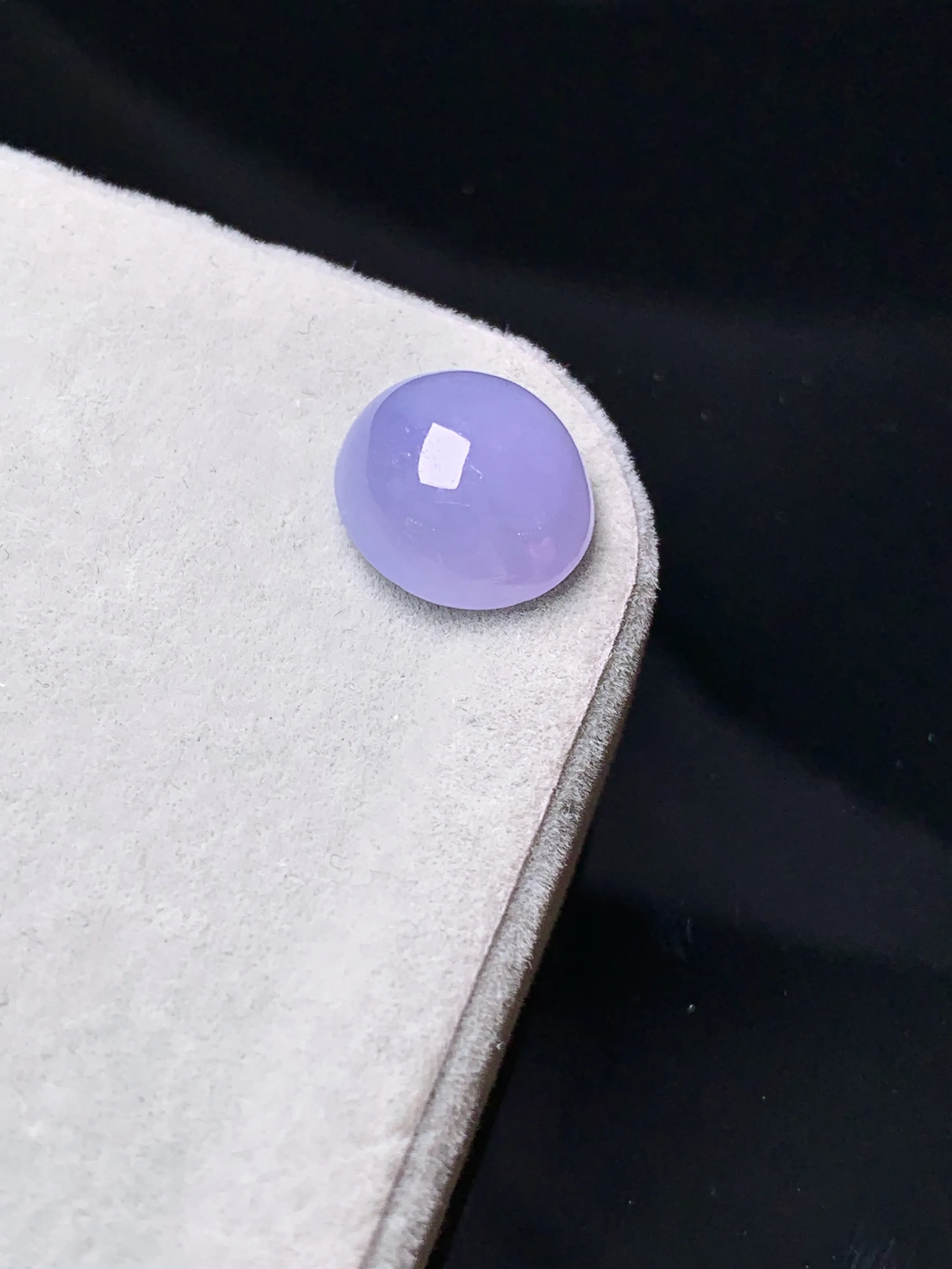 镶嵌款 紫罗兰蛋面吊坠 玉质细腻 色泽清新艳丽 整体尺寸11.3*10.5*5.5