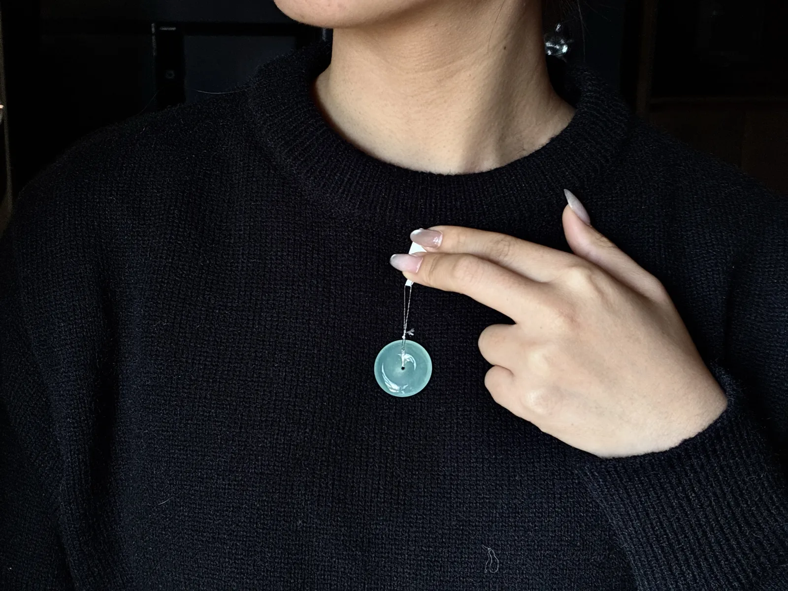 高冰玻璃种平安扣吊坠，缅料  完美 性价比高  尺寸26.2-5.8