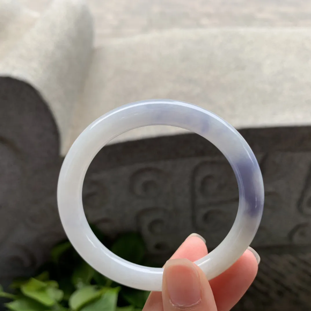 小圈口52.8-7.2 【飘蓝紫圆条手镯】圆条52 53可戴