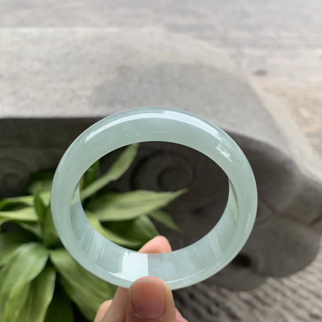 宽版大圈口 58.2-18.6-8.3【冰晴绿正圈手镯】正圈58 59可戴