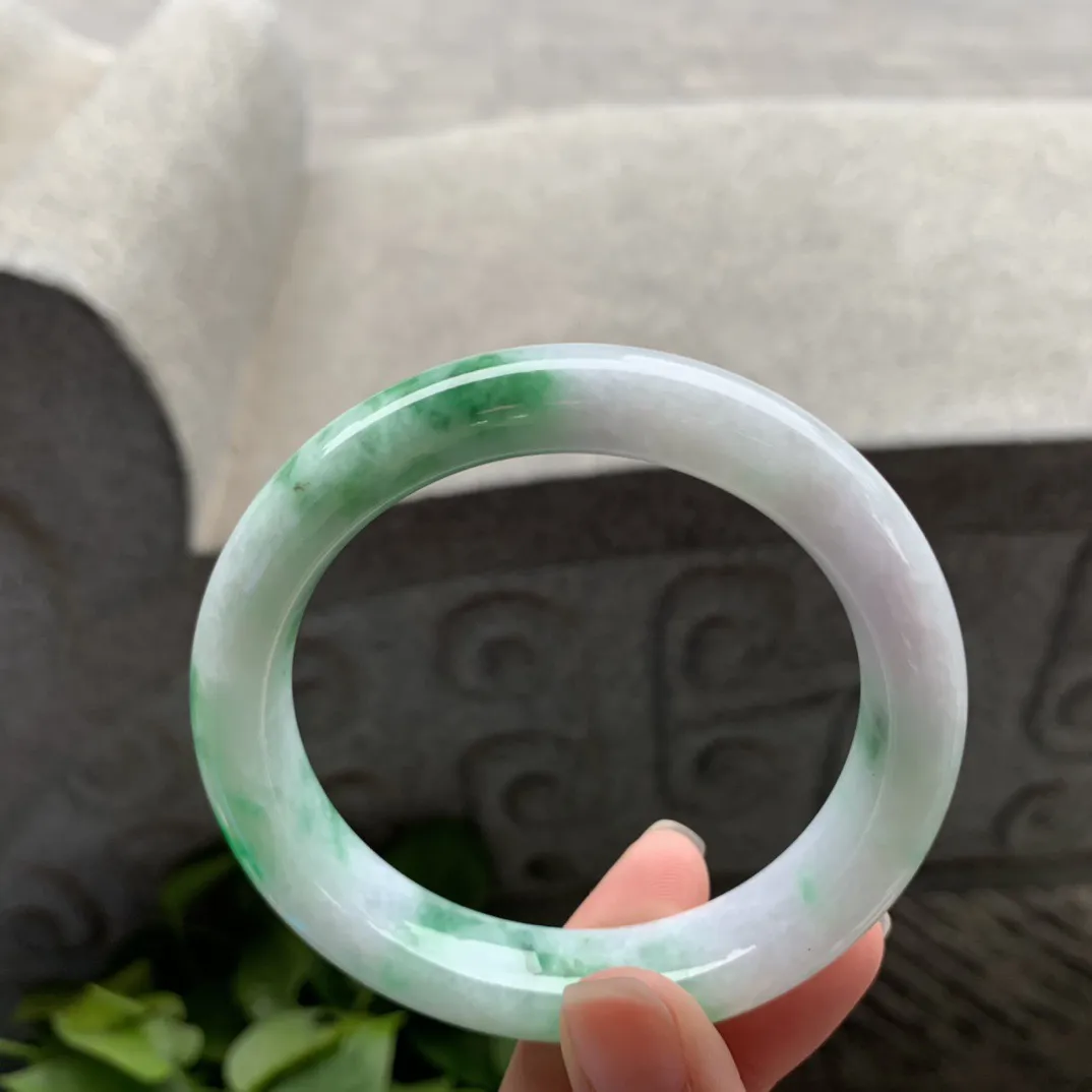 大圈口 58.2-13-9.1【飘阳绿正圈手镯】正圈58 59可戴