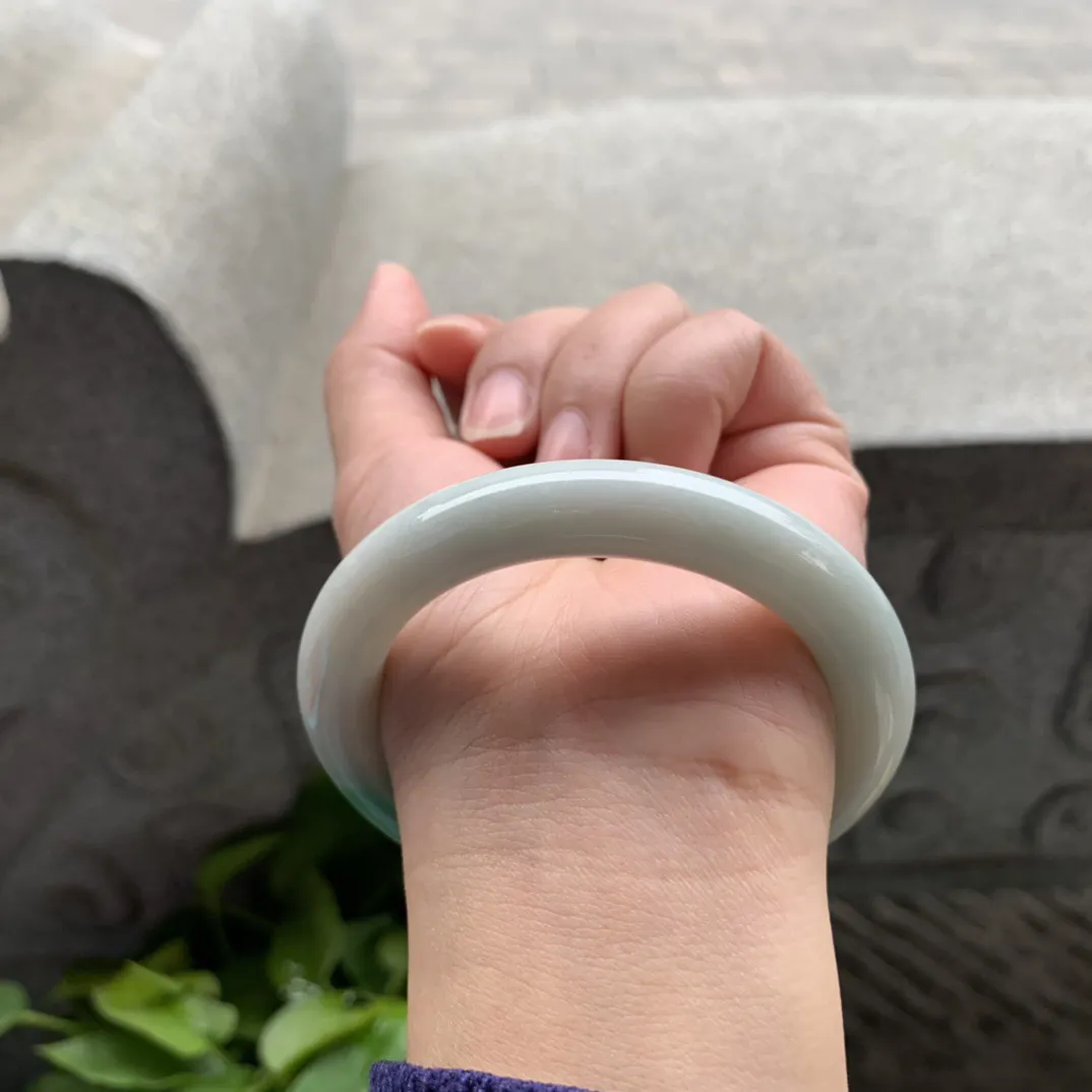 圈口 54-9.9【辣绿圆条手镯】圆条54 55可戴