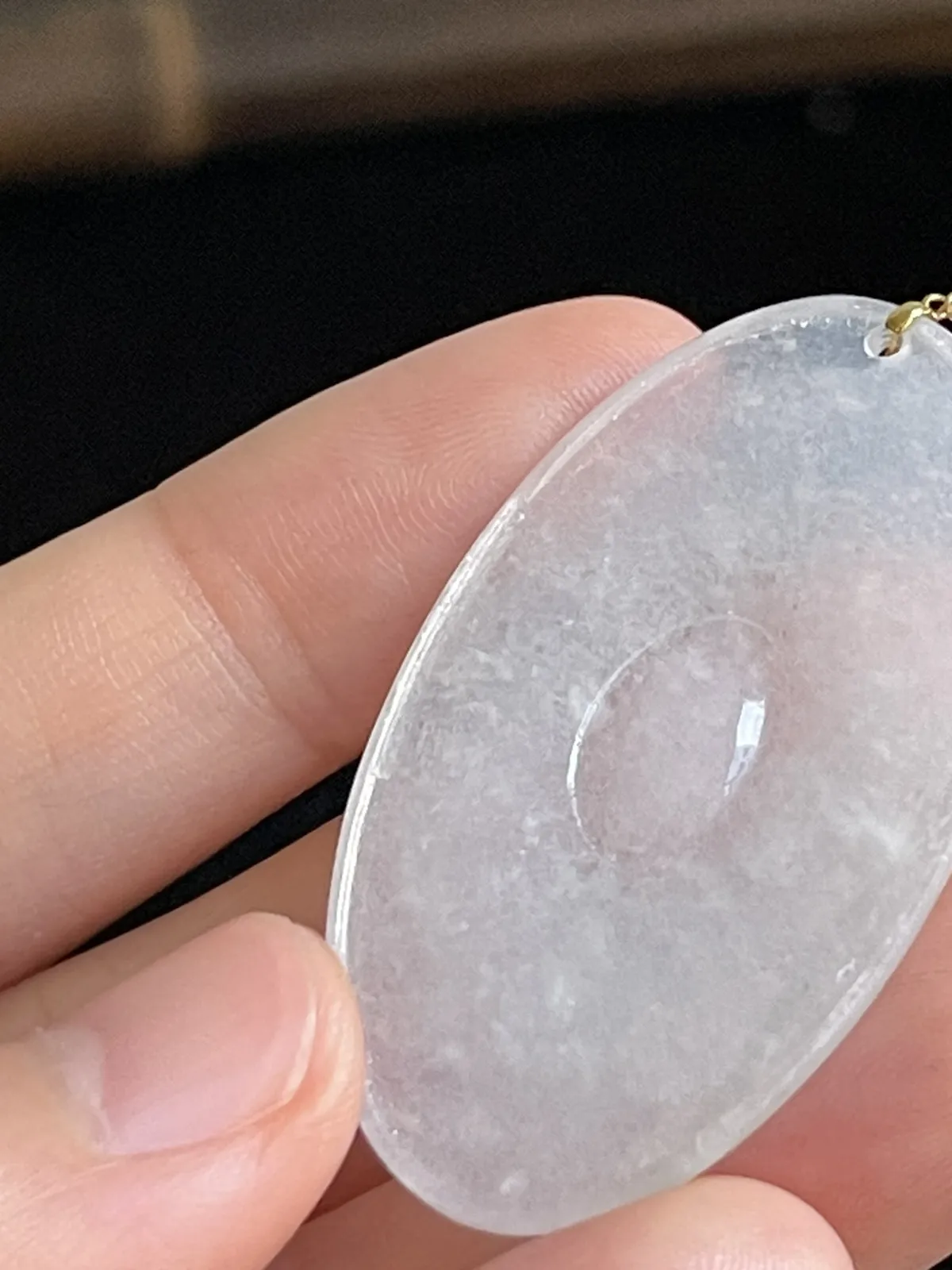 翡翠吊坠，印记：G18K