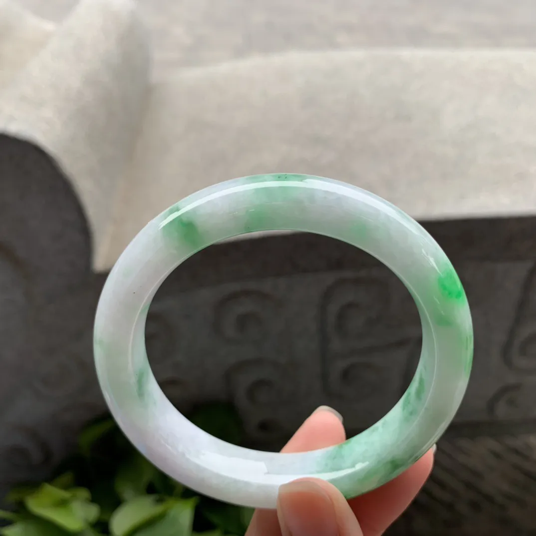 大圈口 58.2-13-9.1【飘阳绿正圈手镯】正圈58 59可戴