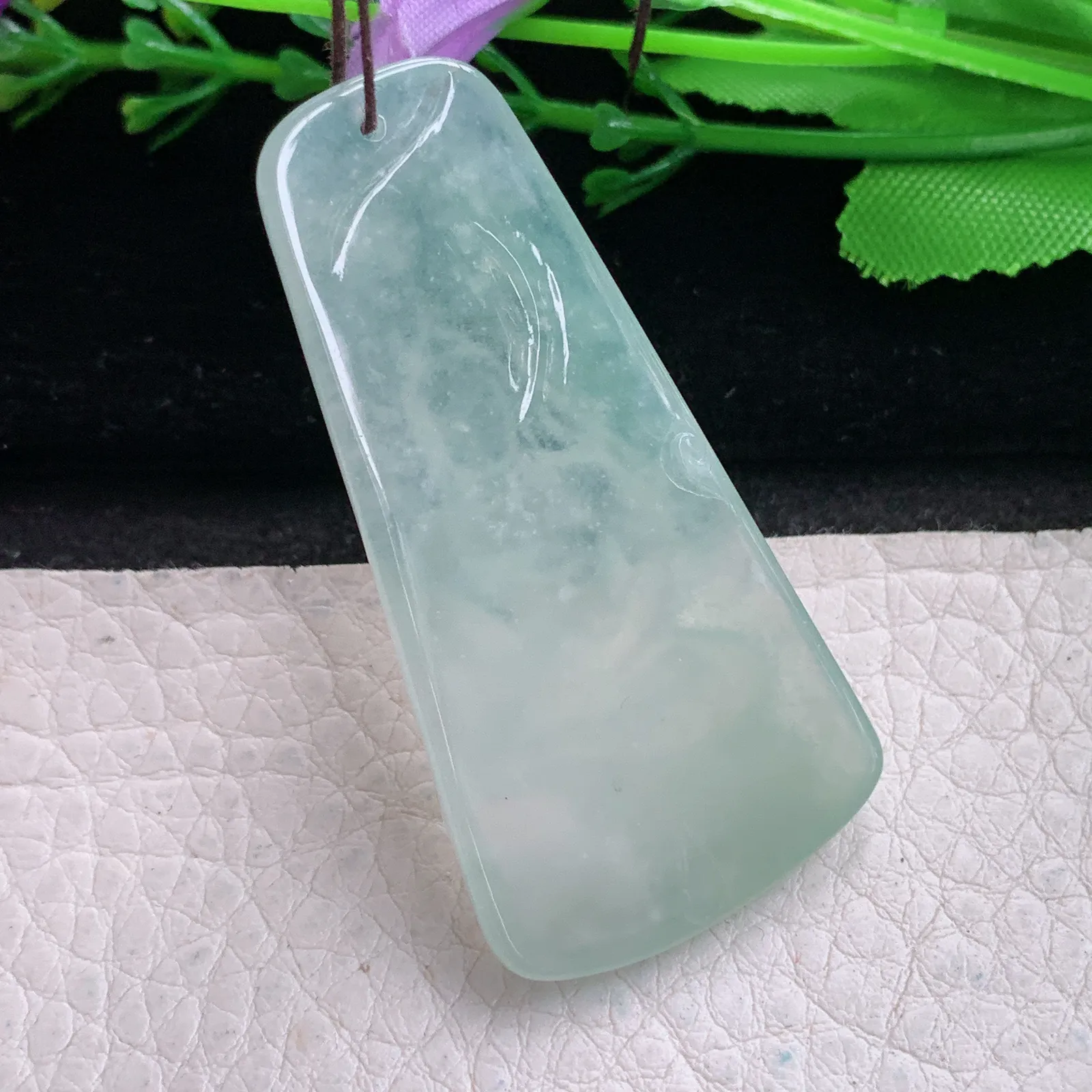 yn实拍51.5*26*5.3缅甸翡翠精雕冰晴大日如来佛祖玉吊坠 玉挂坠