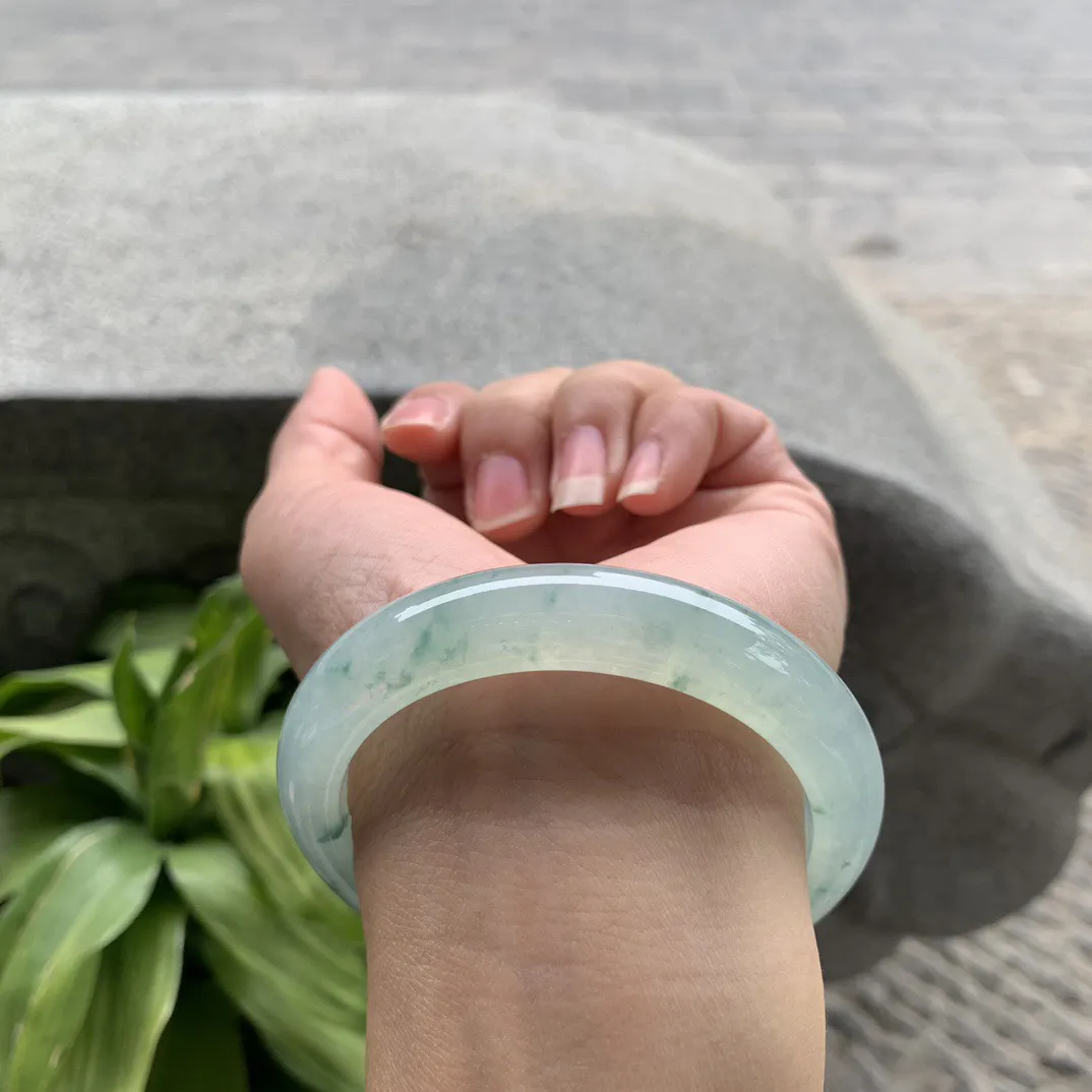 圈口55.3-11.6-8.4 【冰飘花正圈手镯】正圈55 56可戴