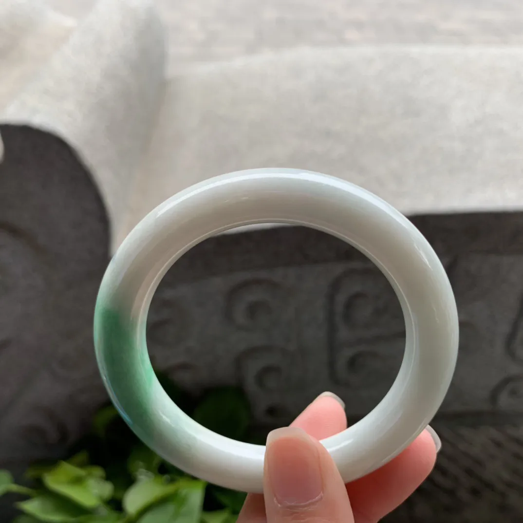 圈口 54-9.9【辣绿圆条手镯】圆条54 55可戴