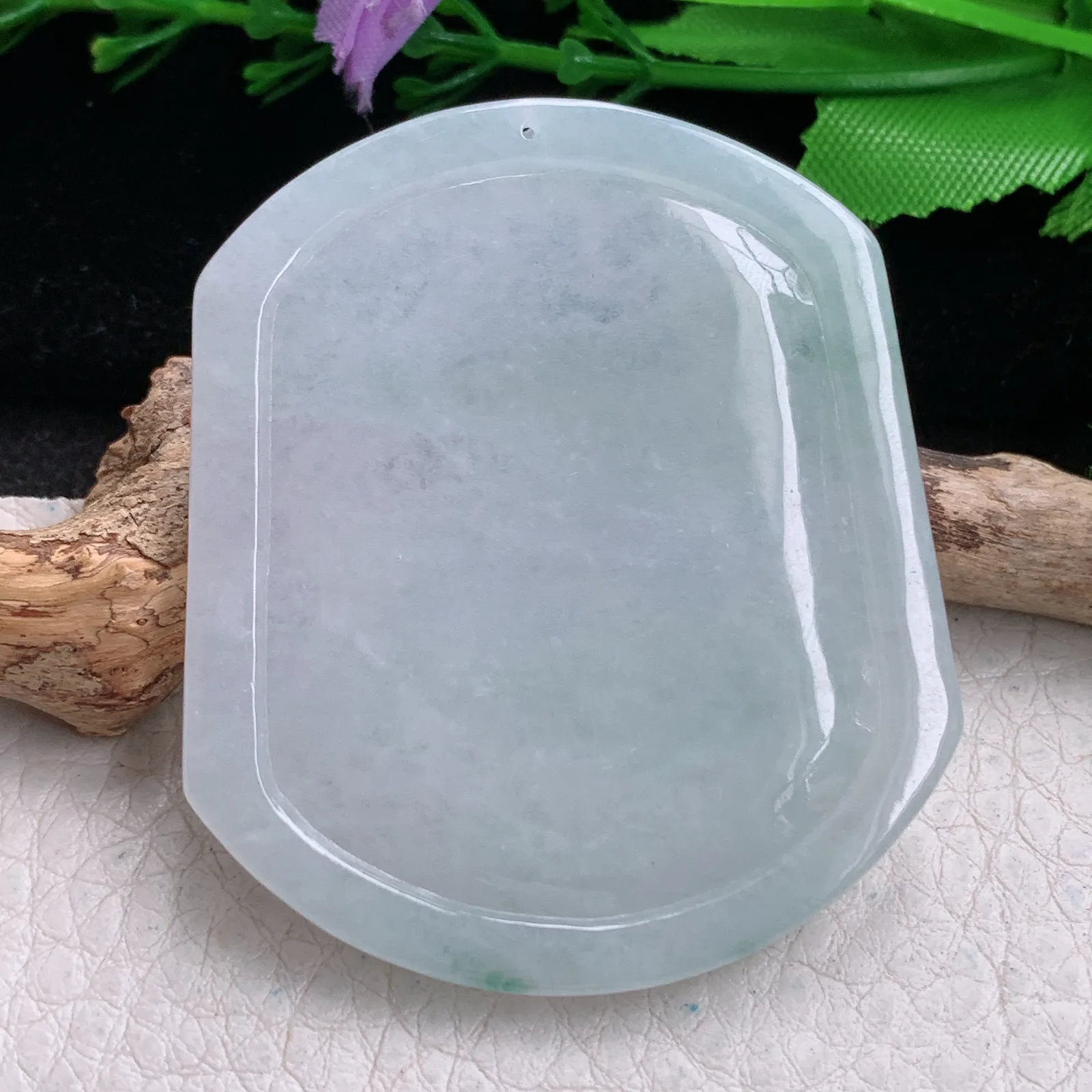 yn实拍51.8*45*5.6缅甸翡翠精雕纯美龙头龟玉吊坠 玉挂坠