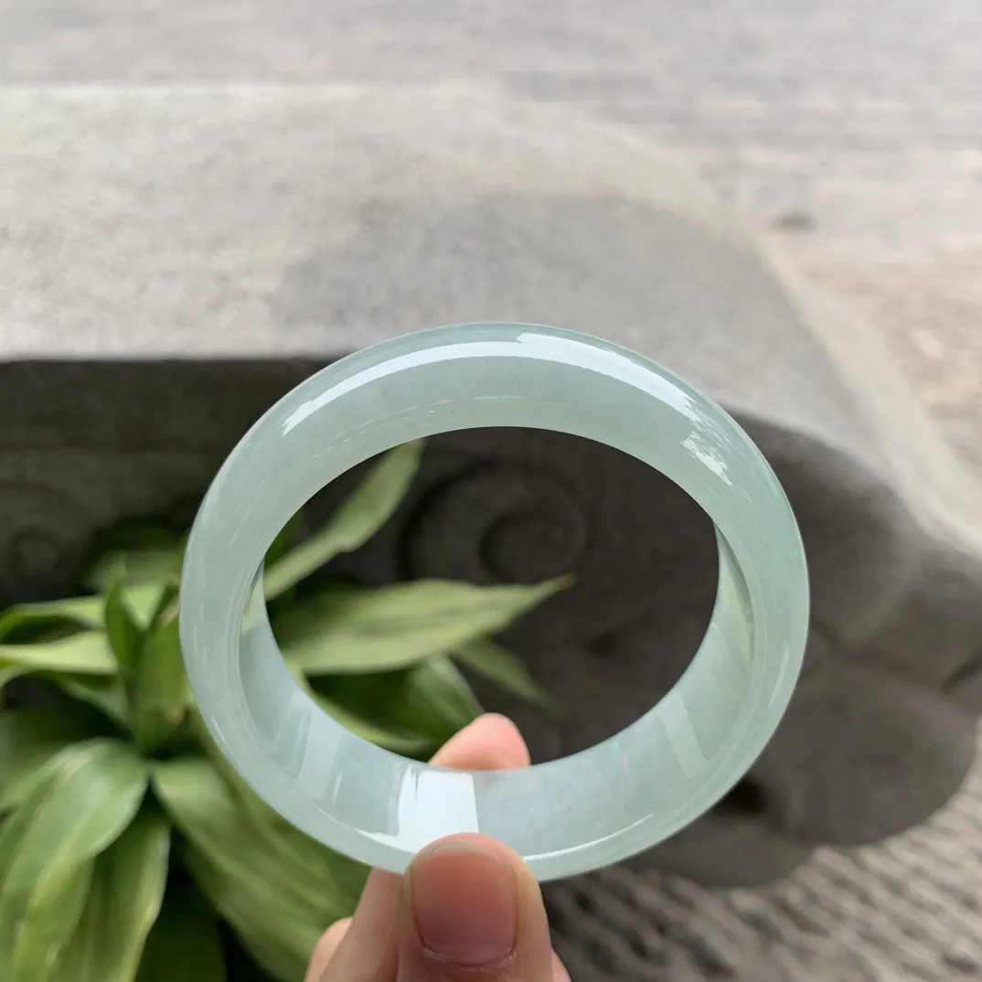 宽版大圈口 58.2-18.6-8.3【冰晴绿正圈手镯】正圈58 59可戴